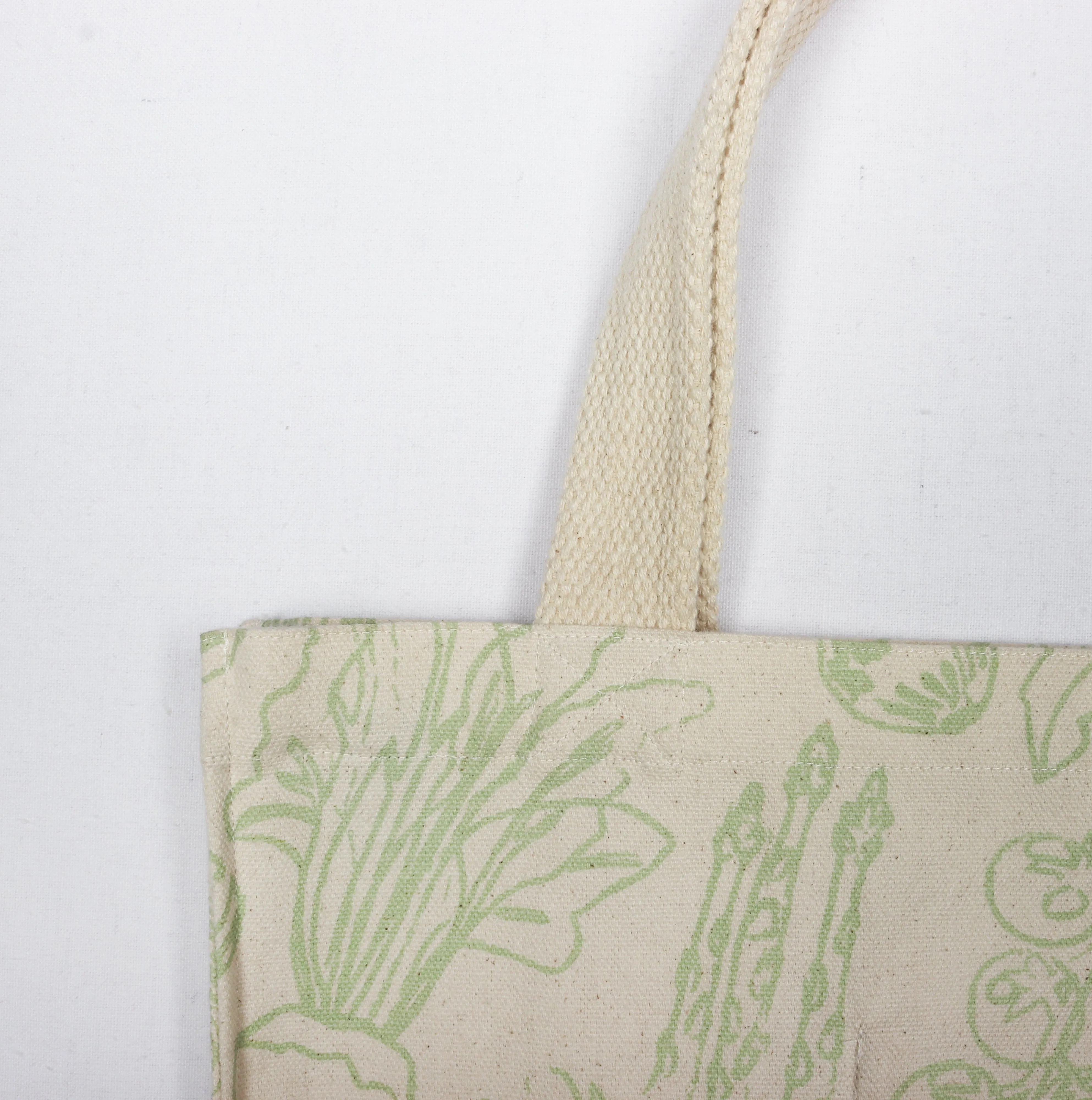 Vegetables / 1) Time-sensitive Shopping Grocery Canvas Heavy-duty Cotton Bag (Pack of
