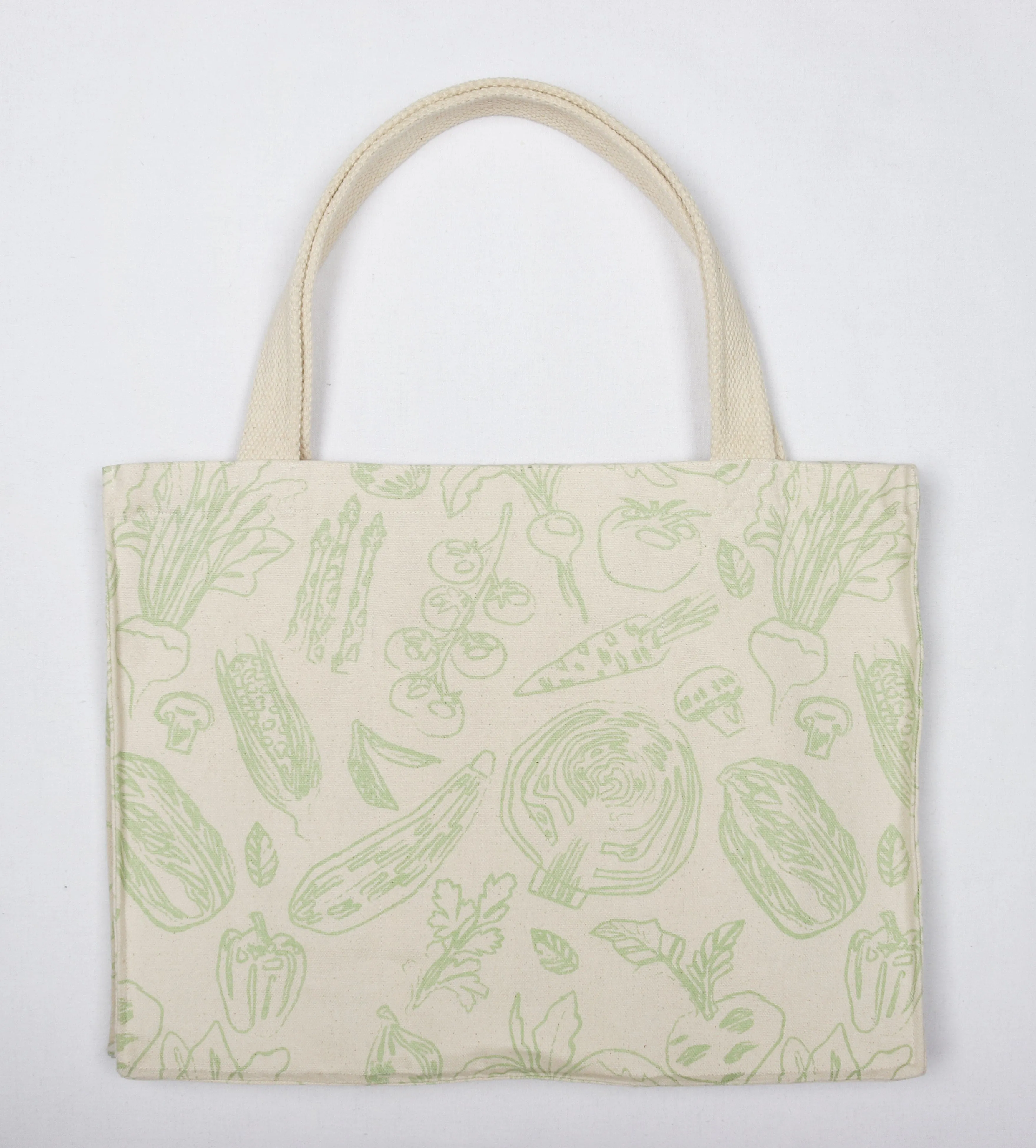 Vegetables / 1) Time-sensitive Shopping Grocery Canvas Heavy-duty Cotton Bag (Pack of