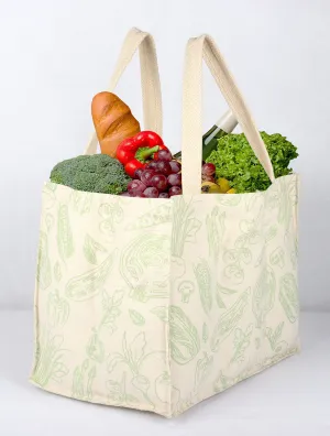 Vegetables / 1) Time-sensitive Shopping Grocery Canvas Heavy-duty Cotton Bag (Pack of
