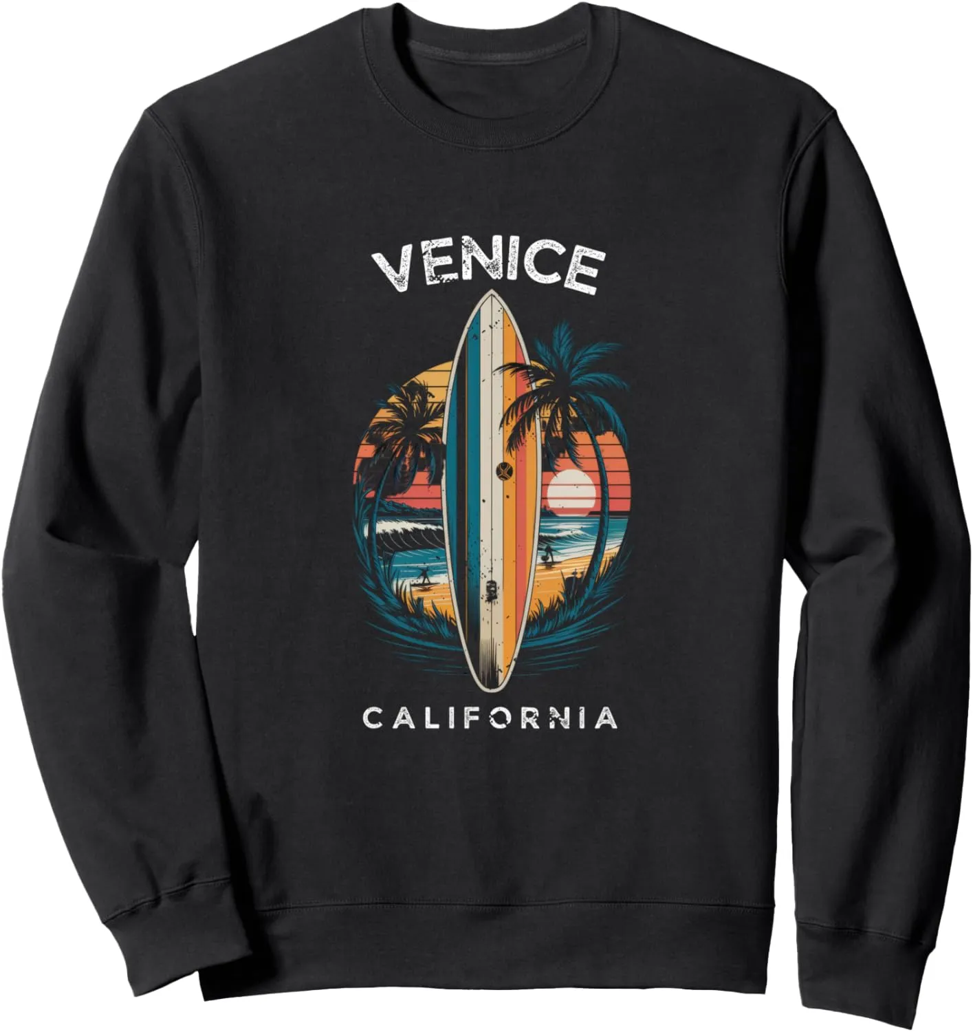 Venice Beach California Men Women Surfing Sweatshirt