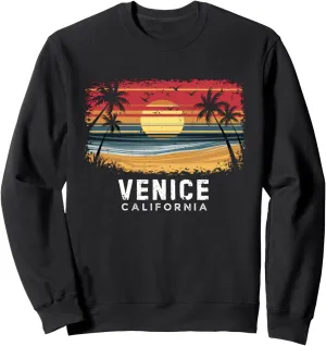 Venice Beach California Surfboard Beach Sweatshirt