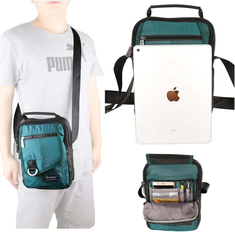 Vertical Messenger Bag, Crossbody Bag, Shoulder Bag Work Satchel for iPad Tablet Kindle