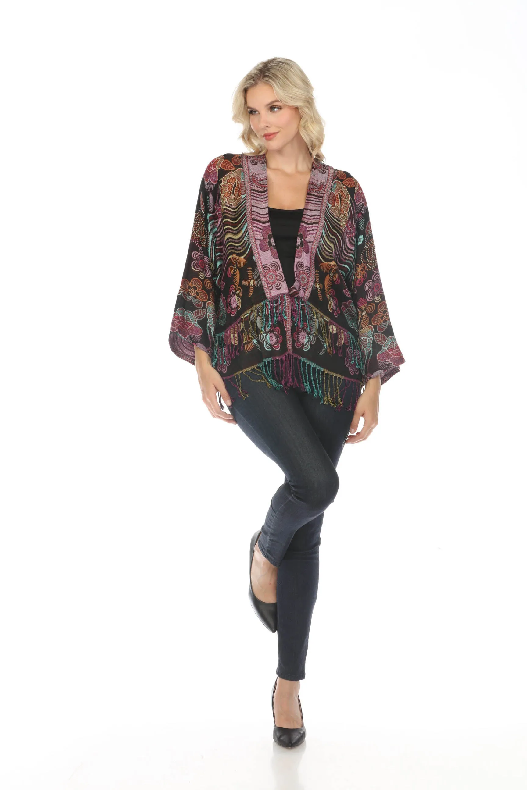 Vibrant Violet Short Kimono