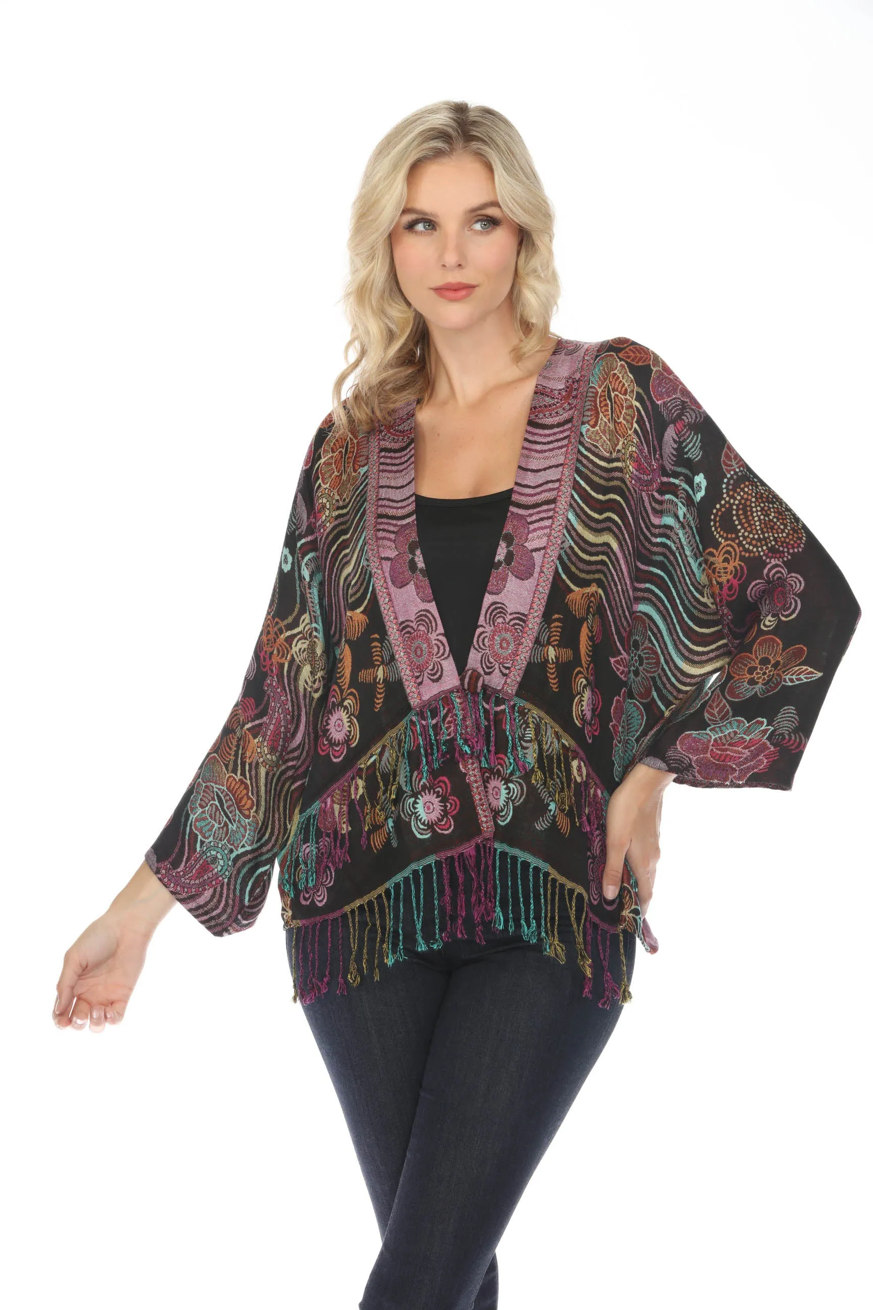 Vibrant Violet Short Kimono