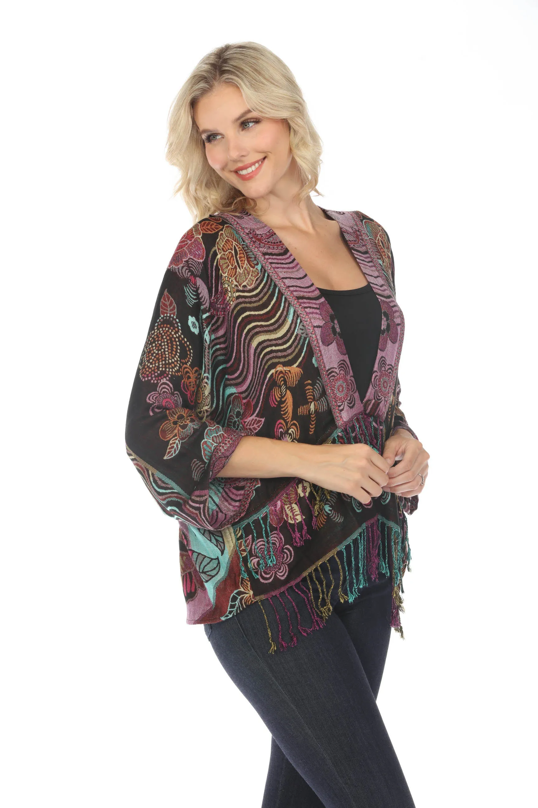 Vibrant Violet Short Kimono