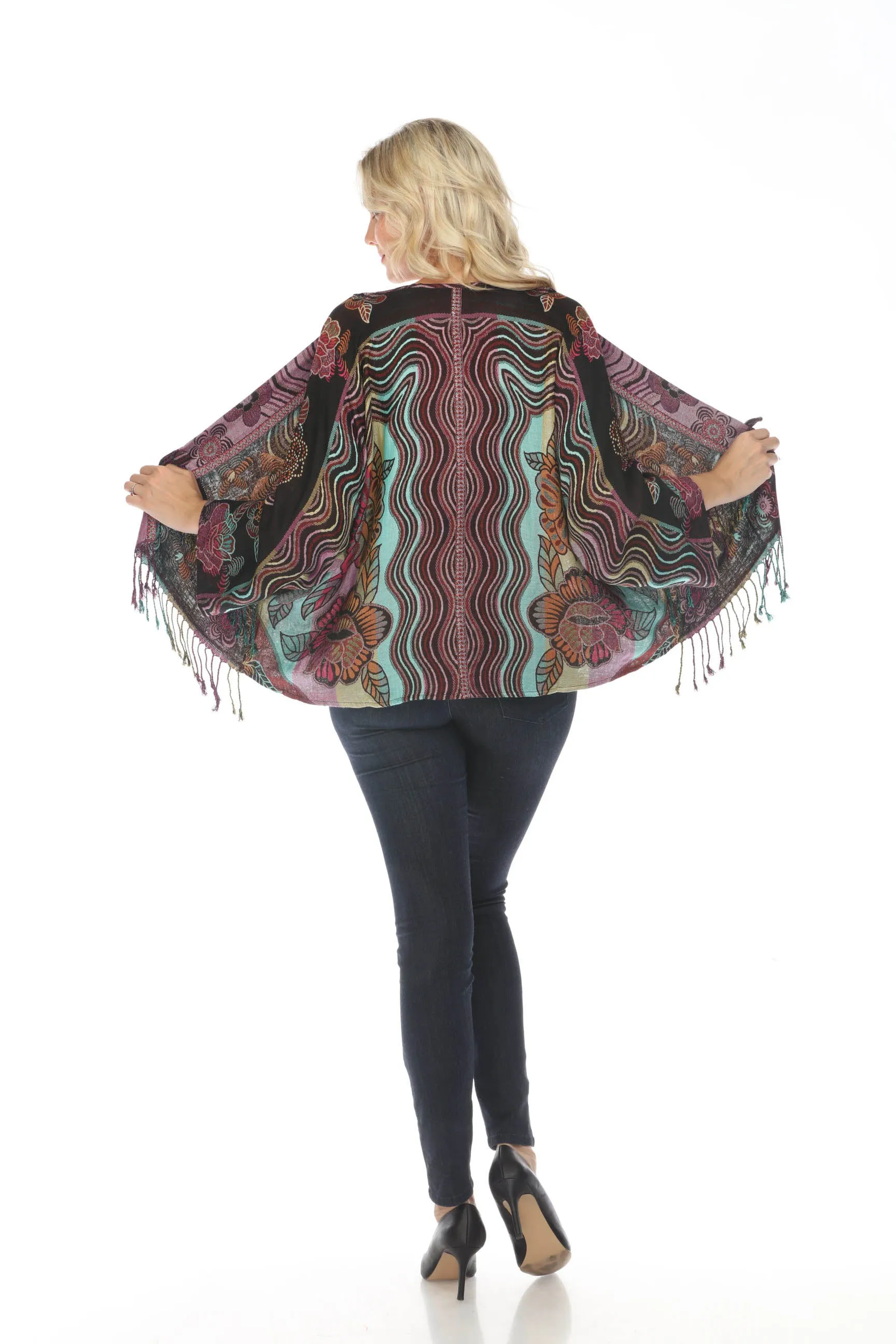 Vibrant Violet Short Kimono