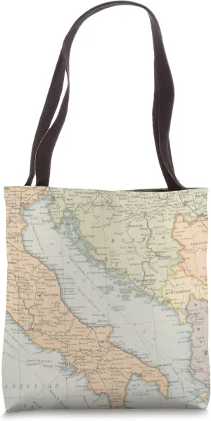 Vintage Adriatic Sea Map (1914) Tote Bag