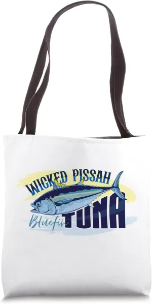 Vintage Bluefin Tuna New England Fisherman Boston Fishing Tote Bag
