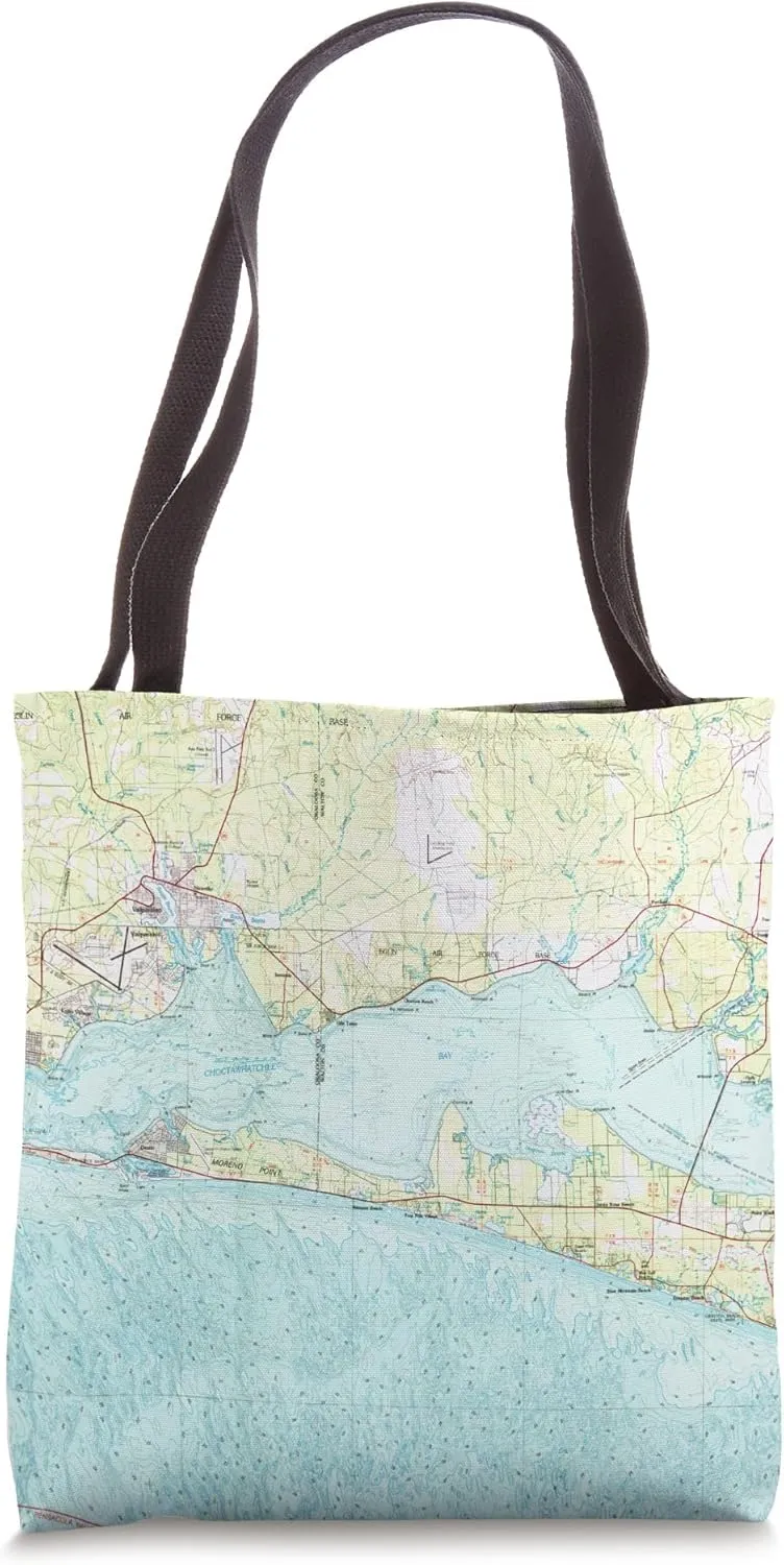 Vintage Choctawhatchee Bay Nautical Map (1978) Tote Bag