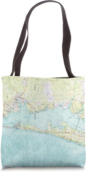 Vintage Choctawhatchee Bay Nautical Map (1978) Tote Bag