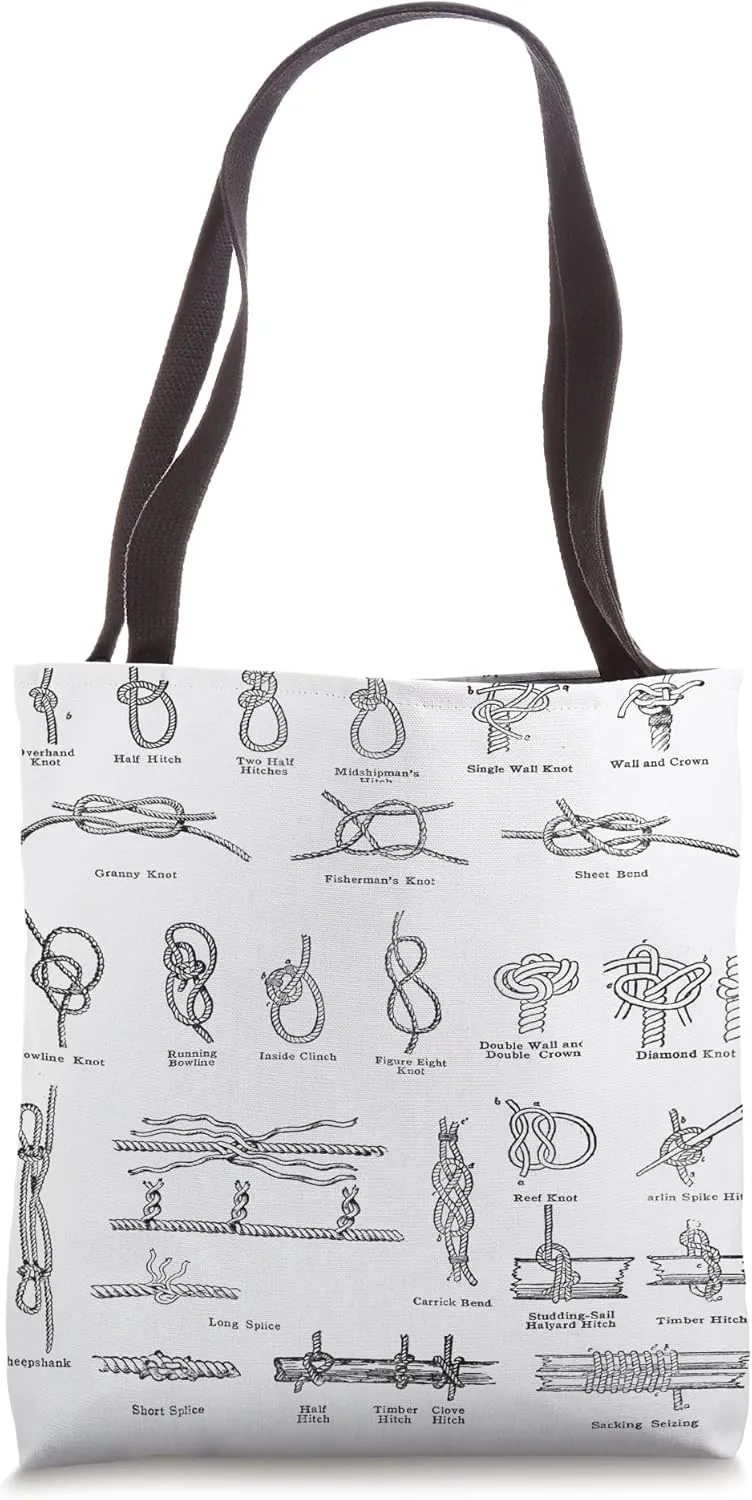 Vintage Nautical Rope Knot Diagram (1924) Tote Bag