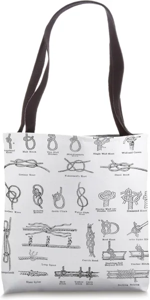 Vintage Nautical Rope Knot Diagram (1924) Tote Bag