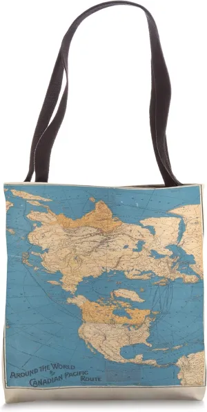 Vintage North Pole Shipping Routes Map (1903) Tote Bag
