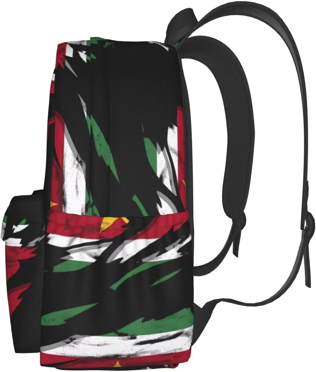 Vintage Suriname Surinamese Flag Casual Backpack Large Capacity Travel Backpacks Laptop Daypack Commuter Rucksack Adjustable Strap Sports Bags for Hiking Biking