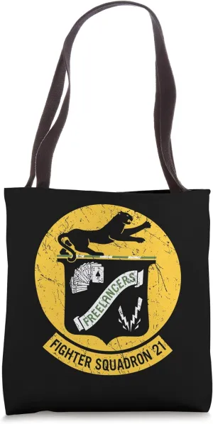 Vintage VF-21 Freelancers Fighter Squadron Two One Emblem Tote Bag