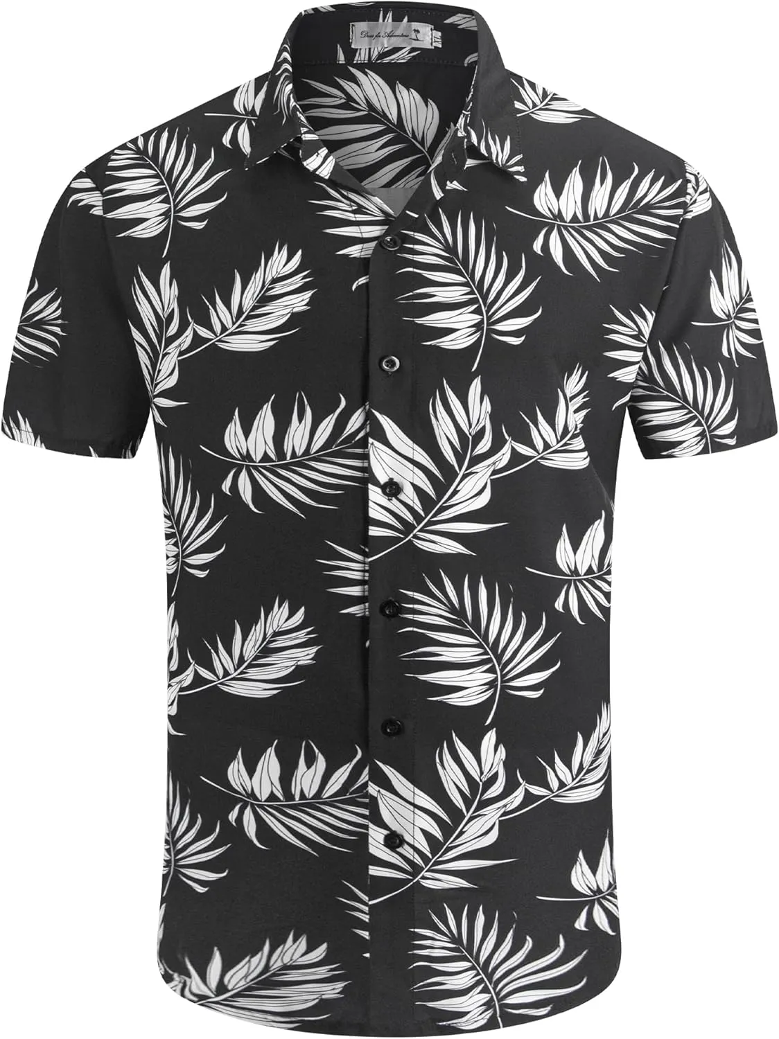 Weecreeture Big and Tall Men's Hawaiian Shirt - Short Sleeve, Tropical Floral Button Down Casual Summer Beach Shirt