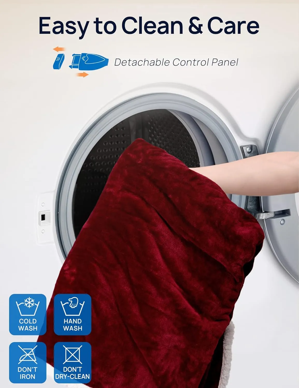 Westinghouse Christmas Electric Snuggle Throw Blankets with Foot Pocket, Wearable Heated Blanket with Sleeves, 6 Heating Levels & 2 to 10 Hours Heating Time Settings, 50 * 70" 18", Red