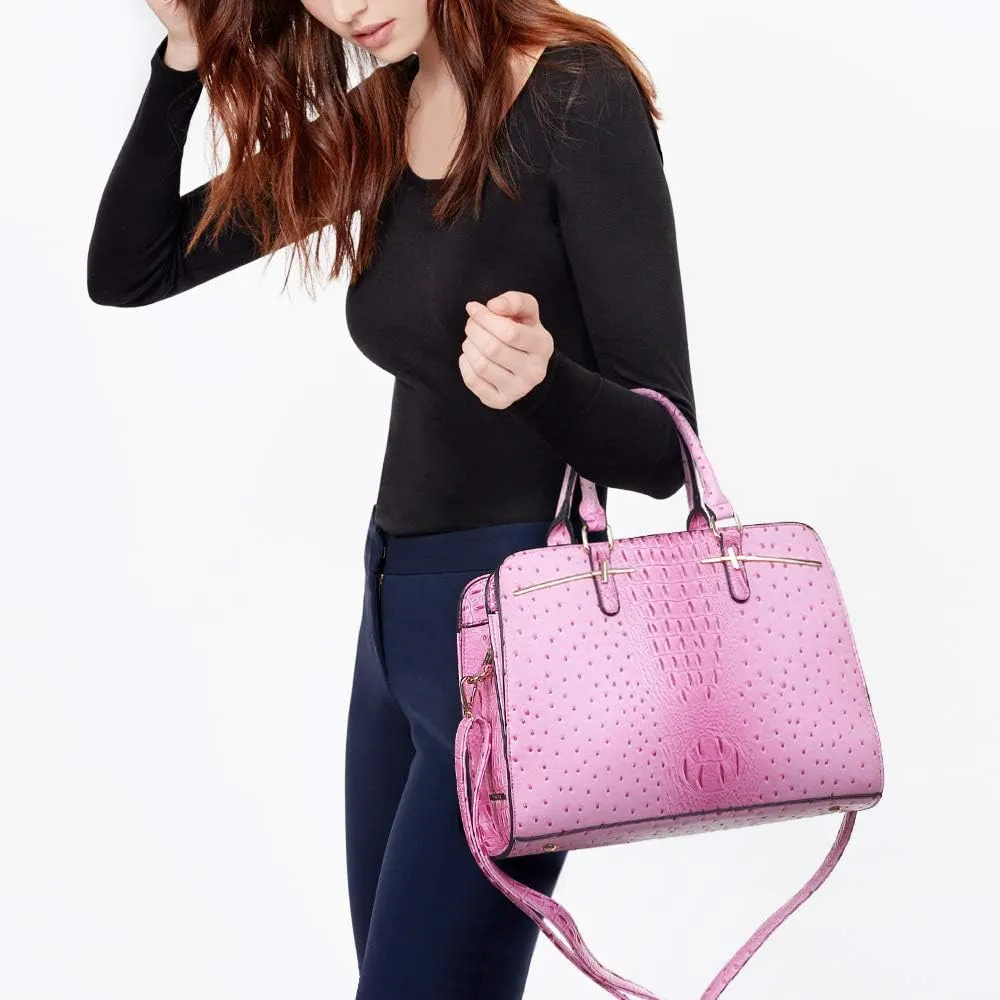 Women Handbag Wallet Tote Shoulder Hobo Bag Top Handle Satchel Purse Set 2pcs with 3 Compartments