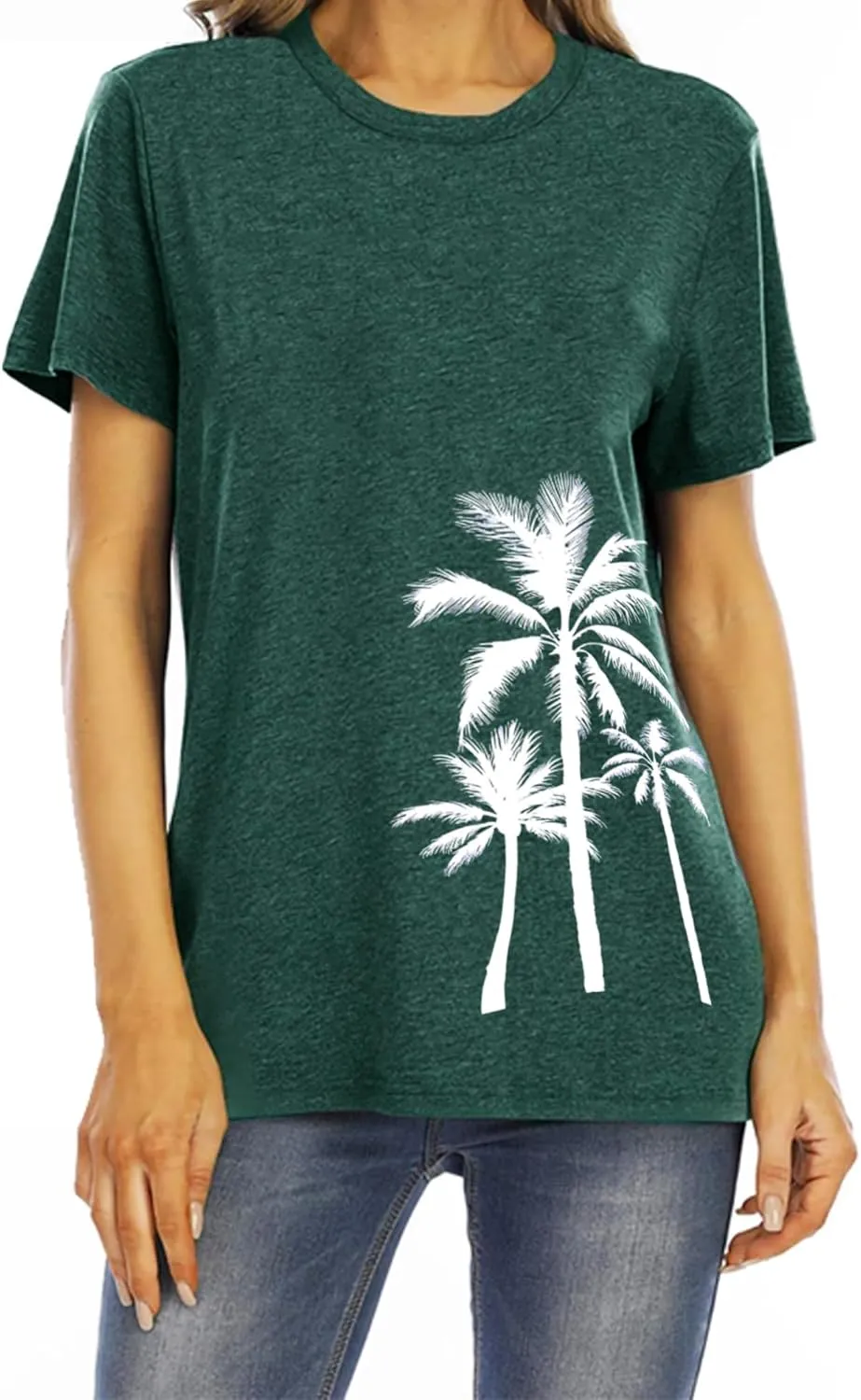 Women Hawaiian Shirt Summer Vacation Tee Floral Tropic Graphic Top Beach Cruise Party Tshirt Athletic Outfit