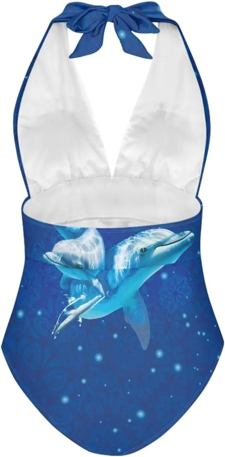 Women Sexy Halter Tankini Bathing Suits Slimming Tummy Control High Waisted Swimsuits S-3XL