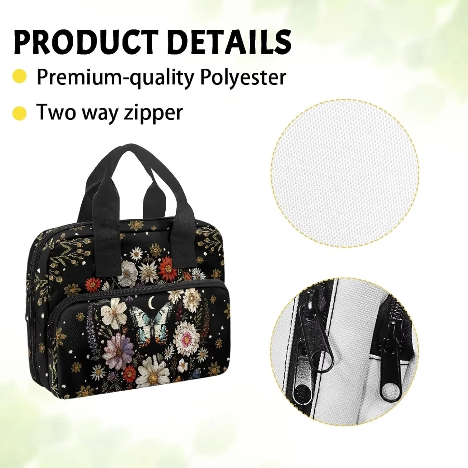 Womens Mens Bible Cover Inspirational Bible Carrying Case with Handle Zipper Church Organizer Bag for School