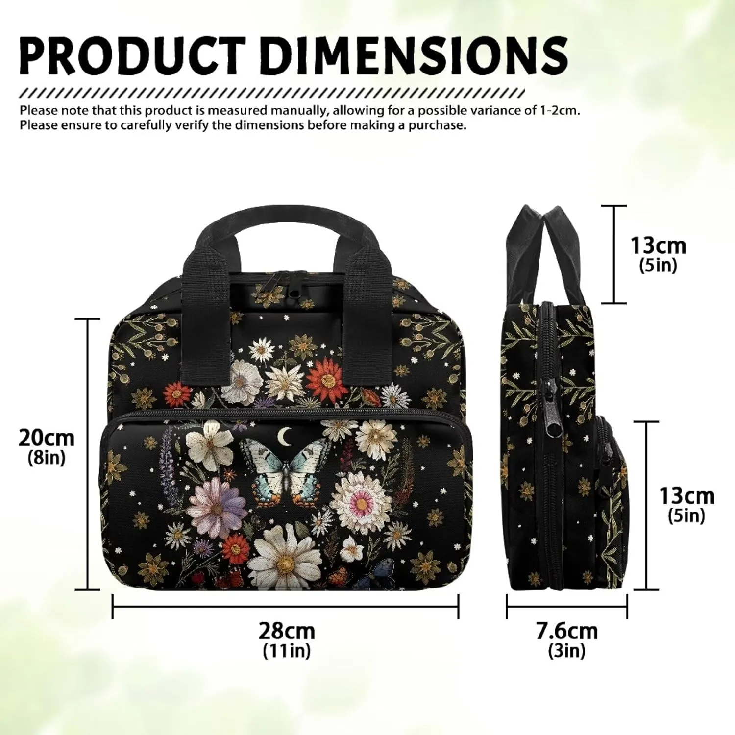 Womens Mens Bible Cover Inspirational Bible Carrying Case with Handle Zipper Church Organizer Bag for School