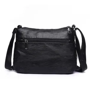 Women's Mom Washed Soft Leather Pouches Versatile Crossbody Bags