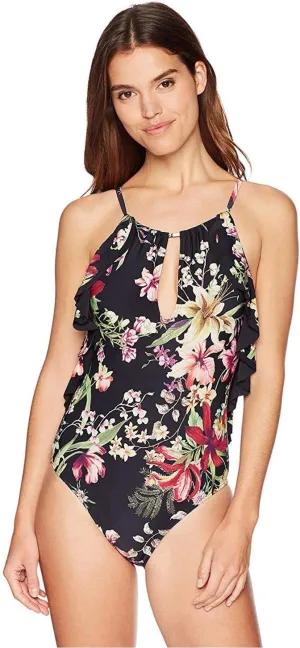 Women's Standard High Neck One Piece Swimsuit with Shaping Liner