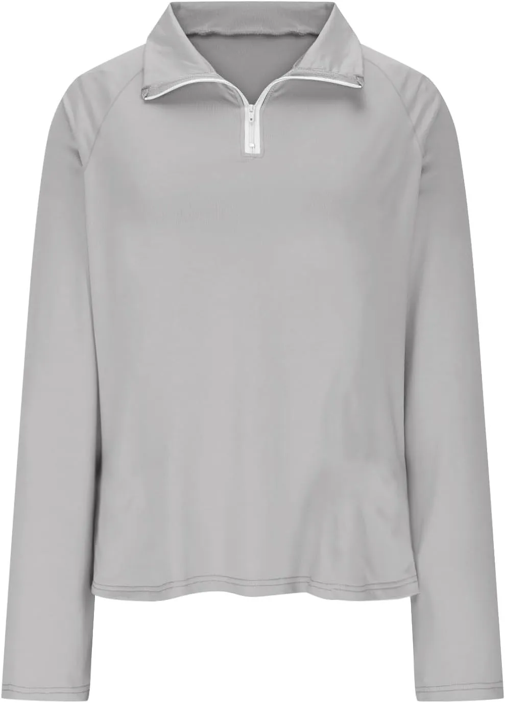 Women's UPF 50  UV Long Sleeve Rash Guard Shirt 1/4 Zip Sun Protection Swim Shirts Quick Dry Athletic Workout Top