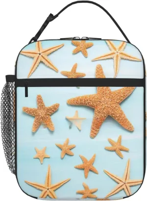 WURTON 3d Beautiful Maritime Summer Print Travel Cooler Lunch Bag â€“ Versatile Adults Insulated Lunch Box Tote, Women Men