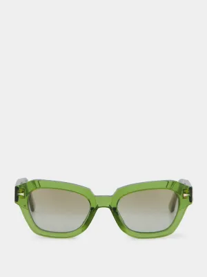 X Mobolaji Green Sunglasses