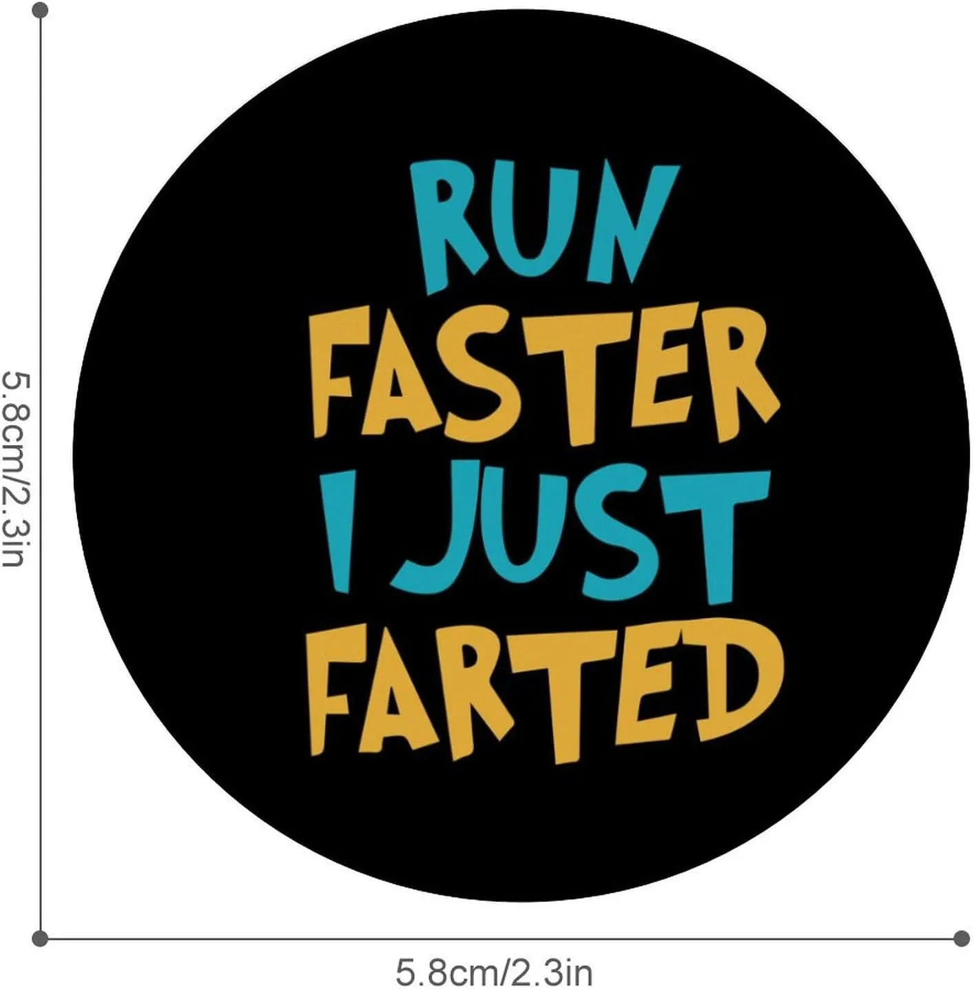 Yepp I Just Farted Round Button Pins Badge Brooch Pins for Women Men Backpacks Party Decorations