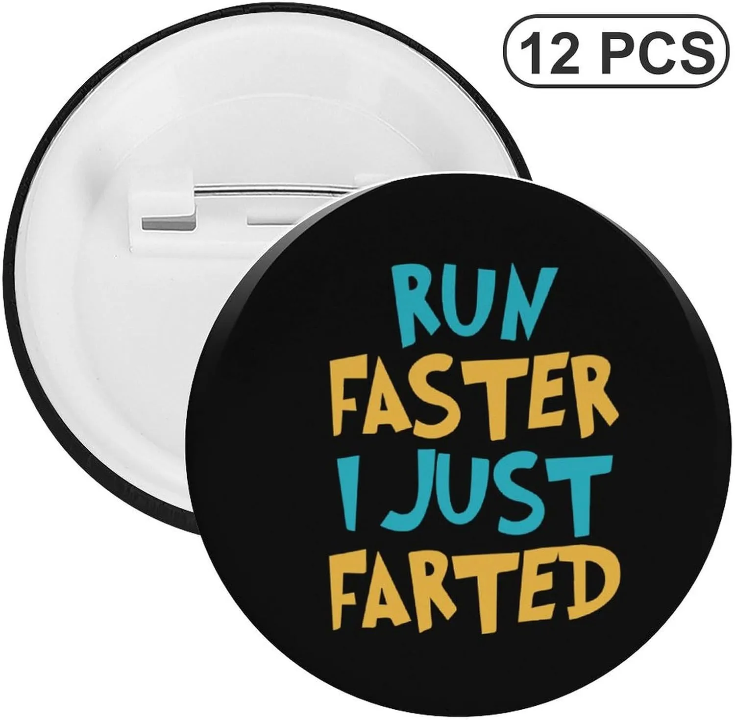 Yepp I Just Farted Round Button Pins Badge Brooch Pins for Women Men Backpacks Party Decorations