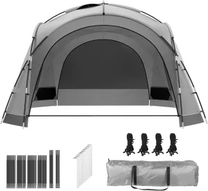 YITAHOME 10 Person Beach Tent Beach Canopy UPF50  Dome Tent Rainproof Portable with 2-Pcs Side Walls for Camping Trips, Hiking, Picnics, Party, Backyard Sun Shelter 12 X 12ft (Gray)