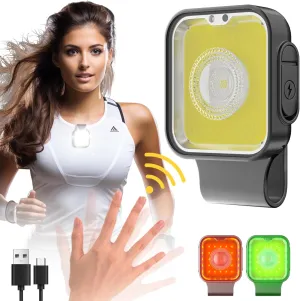 Yls Running Light, Rechargeable Clip on Running Lights for Runners, 12 Lighting Modes High Visibility Reflective Running Gear with Strong Magnetic, Dog Lights for Night Walking, Camping, Outdoor Adv