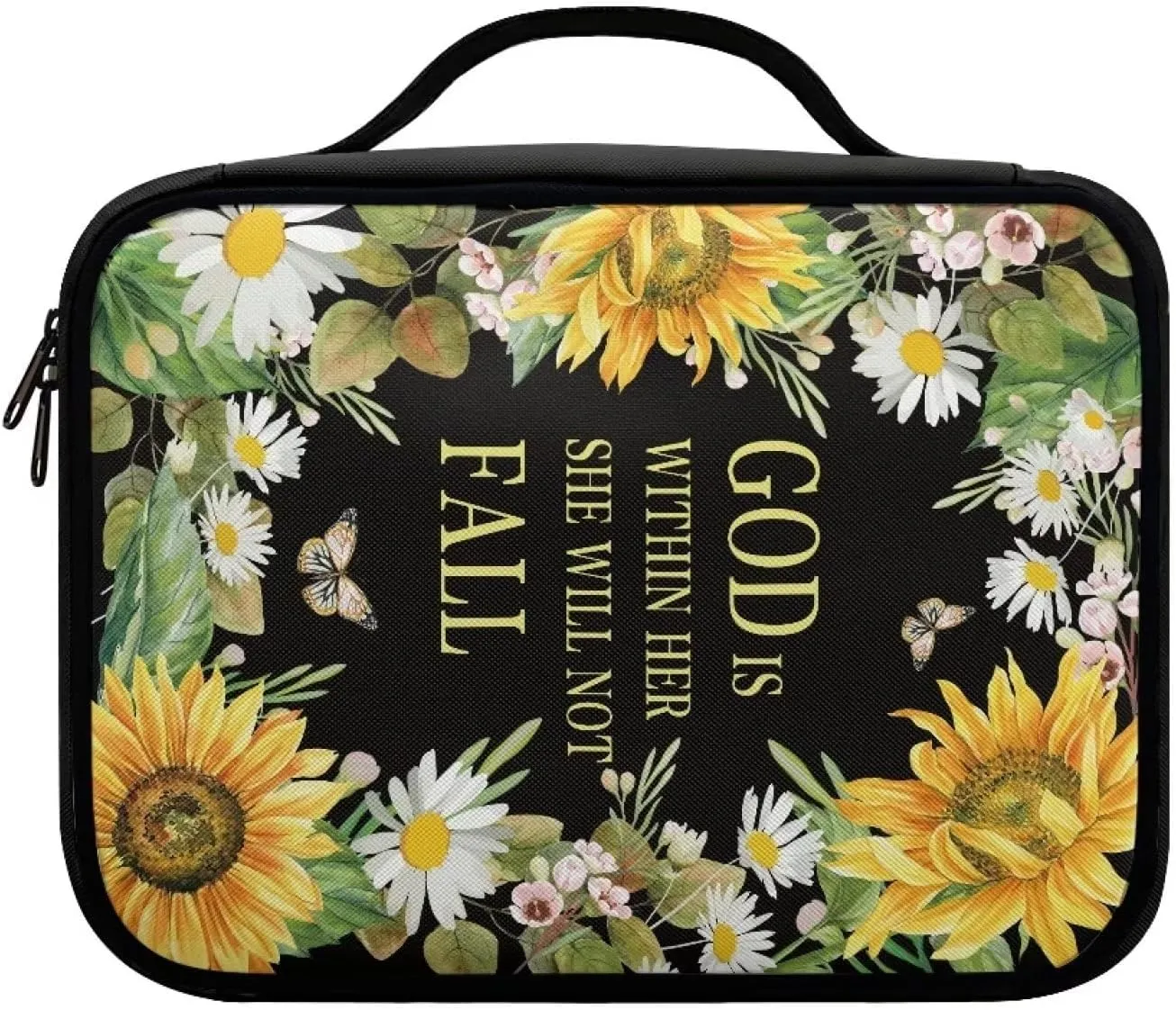 ZDCUSTOM Bible Covers Portable Bible Organizers Bag Book Carrying Bag for Womens Mens Large Capacity Bible Tote Bag