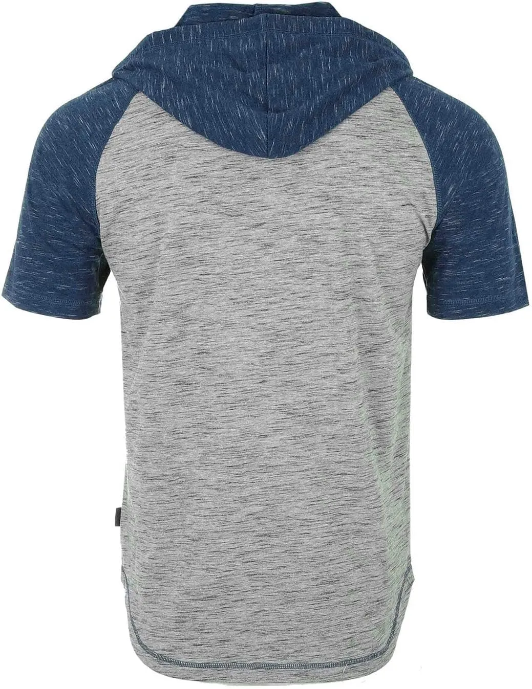 ZIMEGO Men’s Color Block Short Sleeve Casual Fashion Hip Hop Hooded Henley Shirt