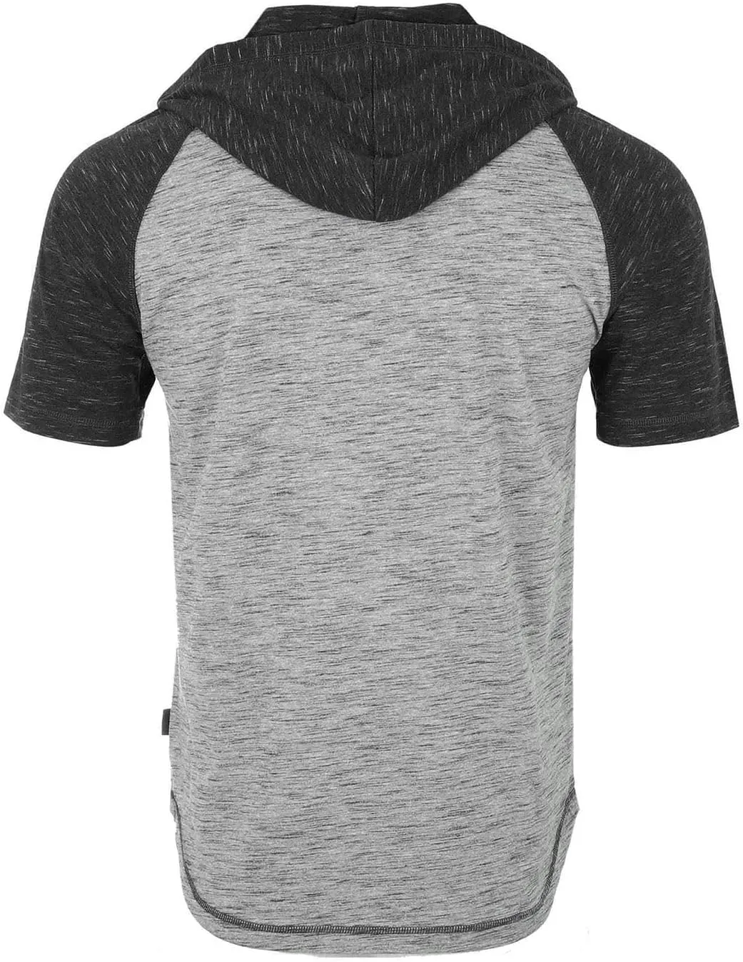 ZIMEGO Men’s Color Block Short Sleeve Casual Fashion Hip Hop Hooded Henley Shirt