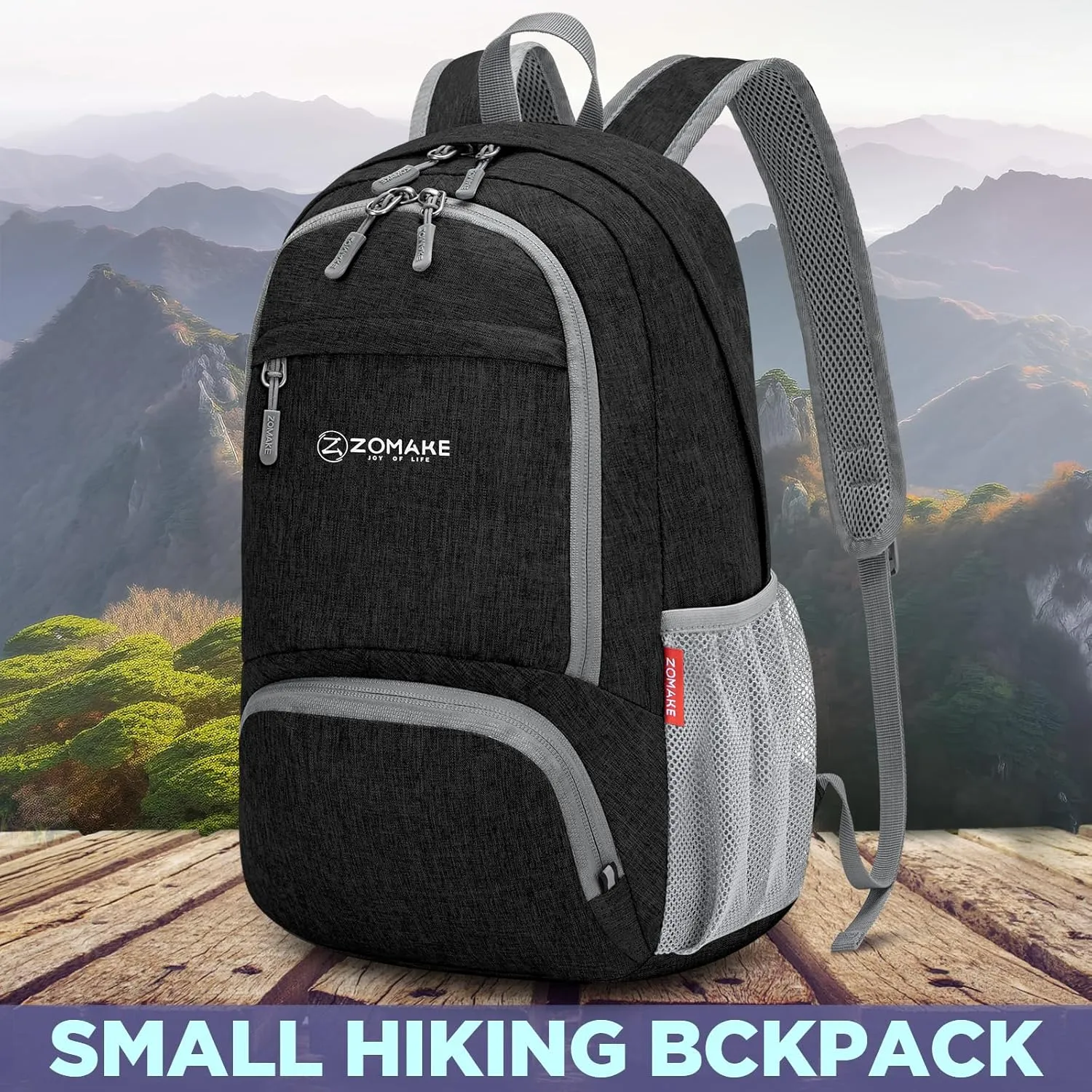 ZOMAKE 20L Lightweight Packable Hiking Backpack - Small Travel Hiking Daypack - Tear Resistant Foldable Day Pack for Camping