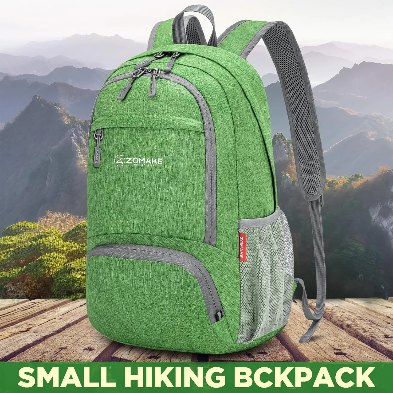 ZOMAKE 20L Lightweight Packable Hiking Backpack - Small Travel Hiking Daypack - Tear Resistant Foldable Day Pack for Camping