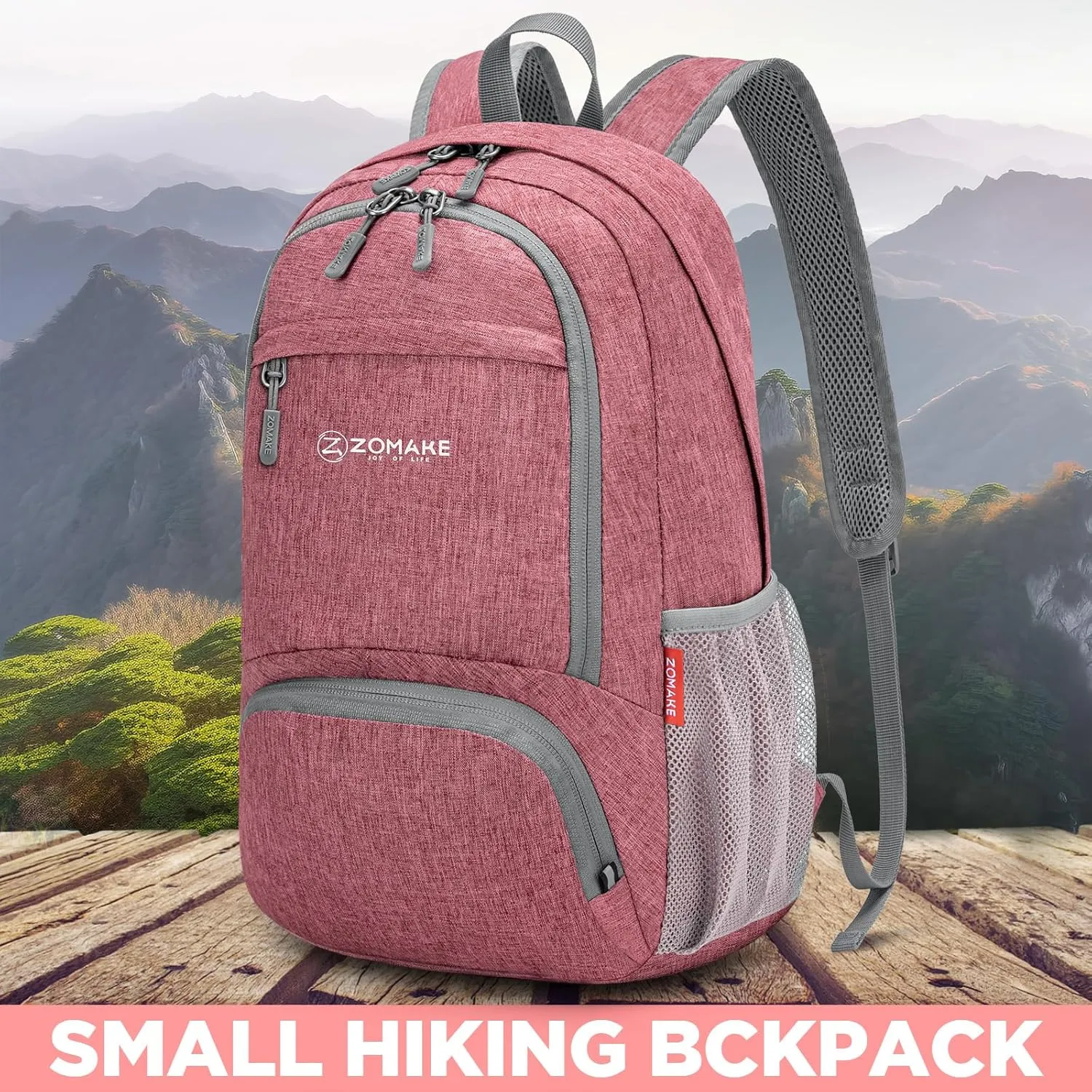 ZOMAKE 20L Lightweight Packable Hiking Backpack - Small Travel Hiking Daypack - Tear Resistant Foldable Day Pack for Camping