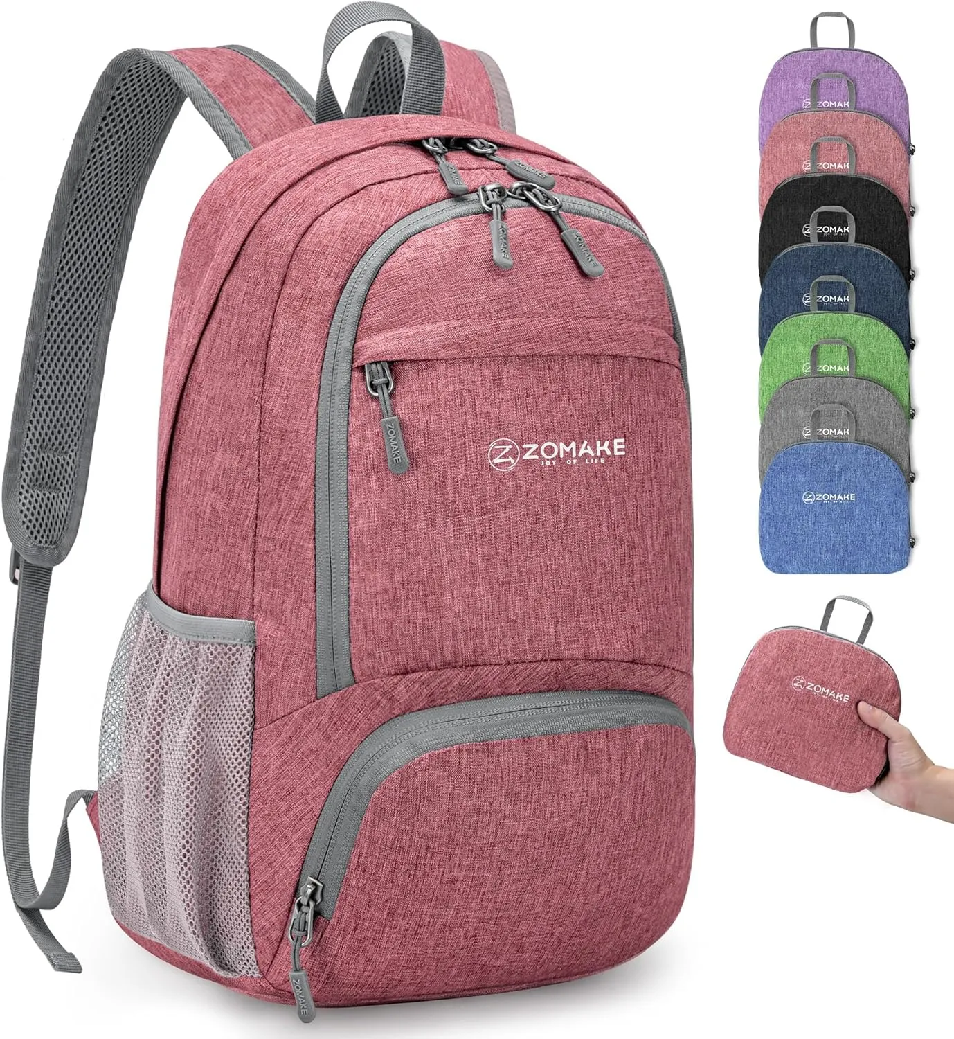 ZOMAKE 20L Lightweight Packable Hiking Backpack - Small Travel Hiking Daypack - Tear Resistant Foldable Day Pack for Camping