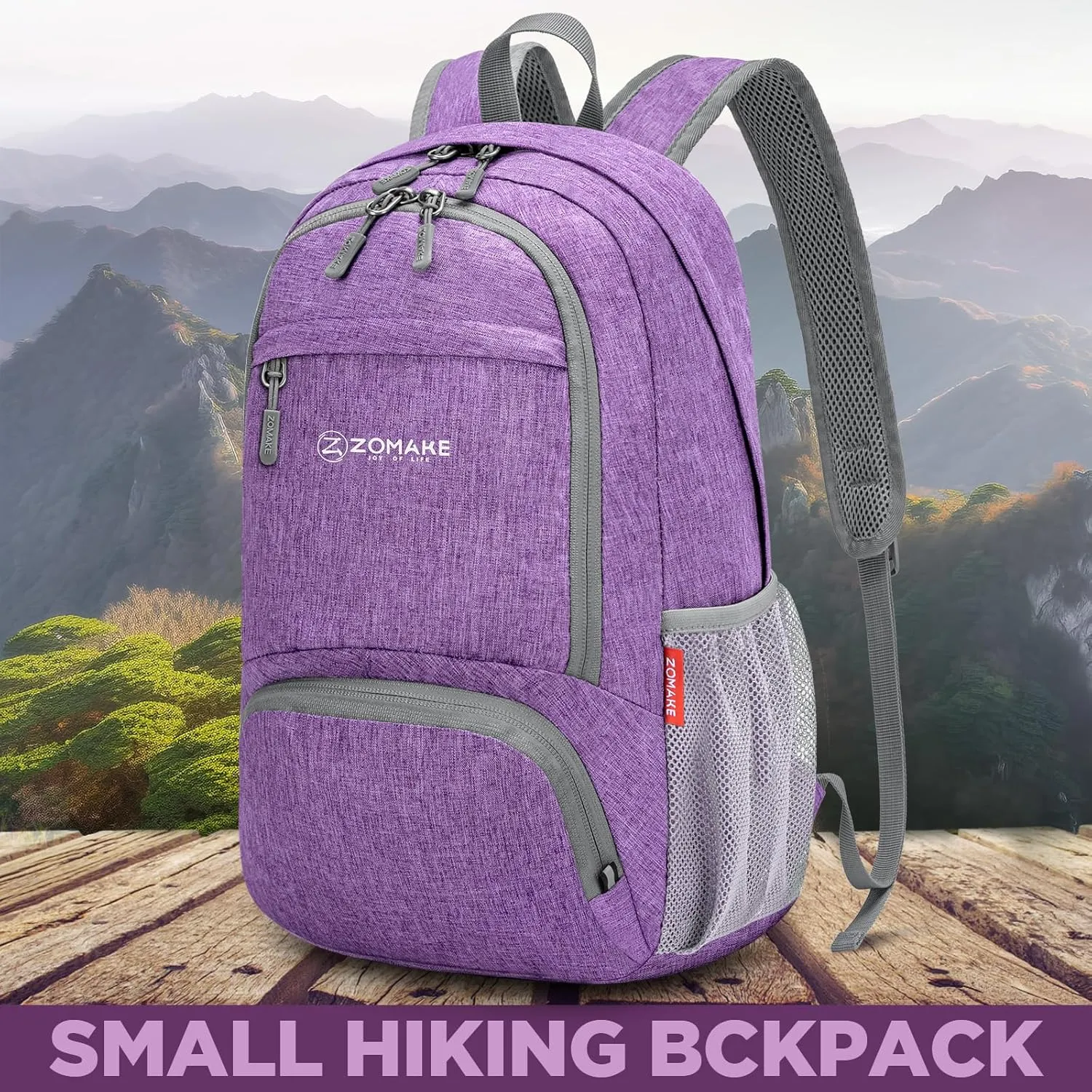 ZOMAKE 20L Lightweight Packable Hiking Backpack - Small Travel Hiking Daypack - Tear Resistant Foldable Day Pack for Camping
